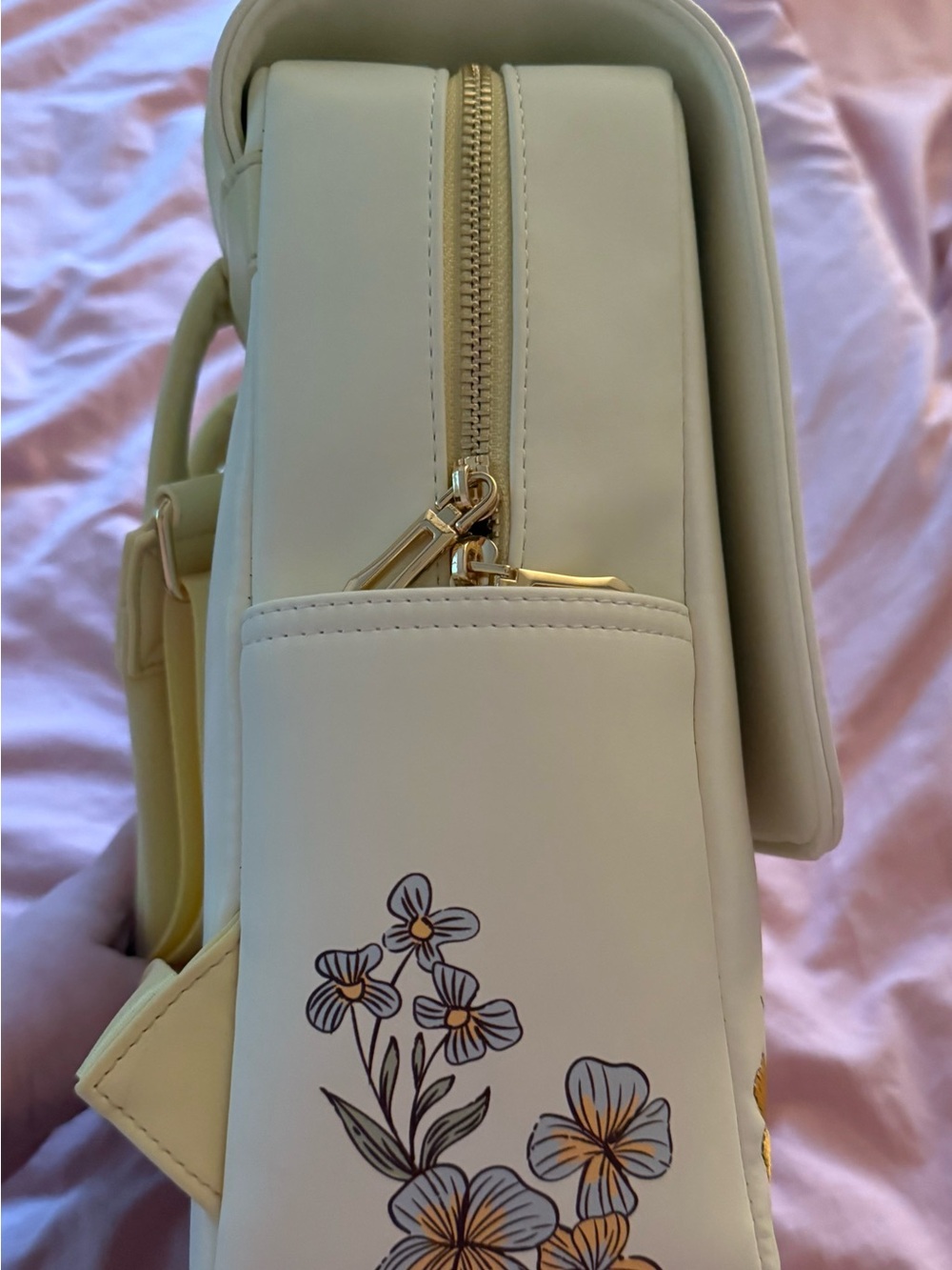 Boxlunch Exclusive Beauty and The Beast Belle & Phillipe Floral Backpack - Picture 3 of 5
